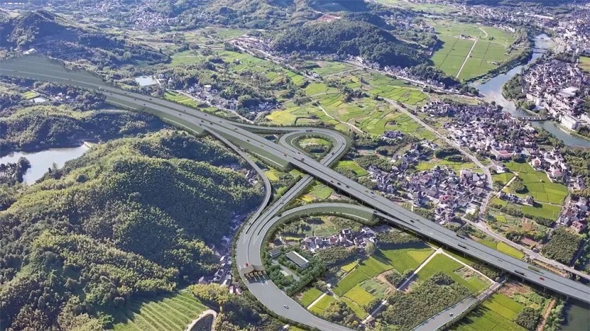 △杭淳开高速胥口互通效果图